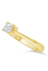 18kt geel goud verlovingsring met 0.47 ct diamant