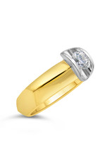 18kt yellow & white gold engagement ring with 0.50 ct diamond