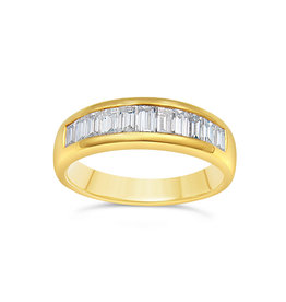18k yellow gold ring with 0.97 ct diamonds      -