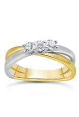 18k geel & wit goud ring met 0.31 ct diamanten