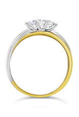 18k yellow & white gold ring with 0.31 ct diamonds