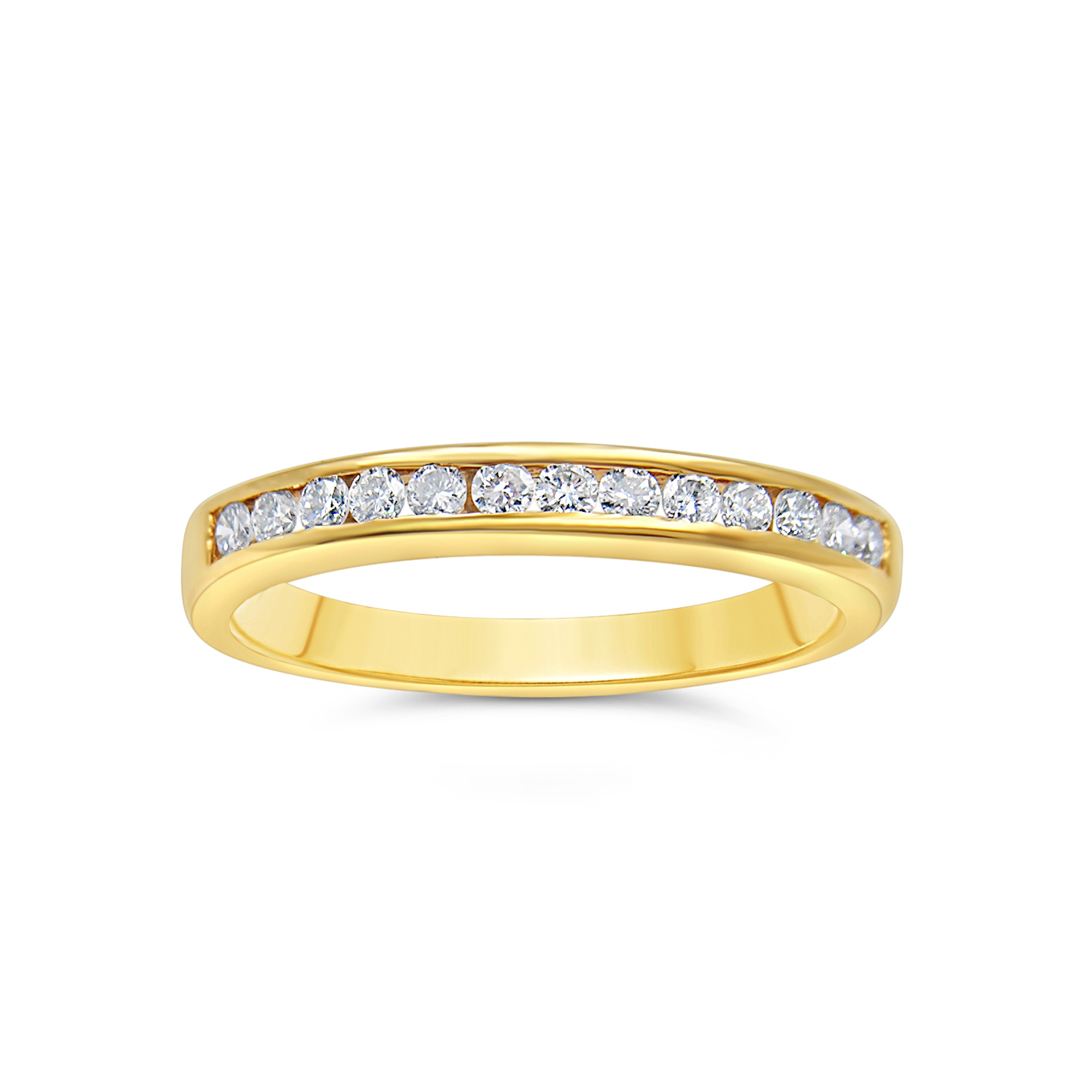 18k yellow gold ring with 0.55 ct diamonds