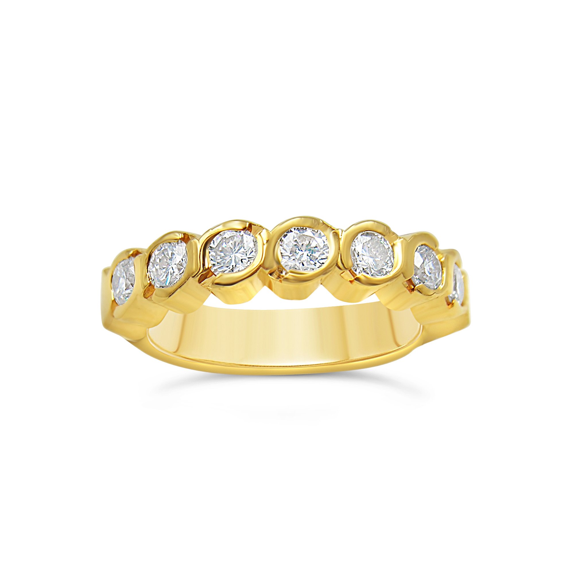 18k yellow gold ring with 0.63 ct diamonds