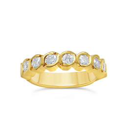 18k geel goud ring met 0.63 ct diamanten