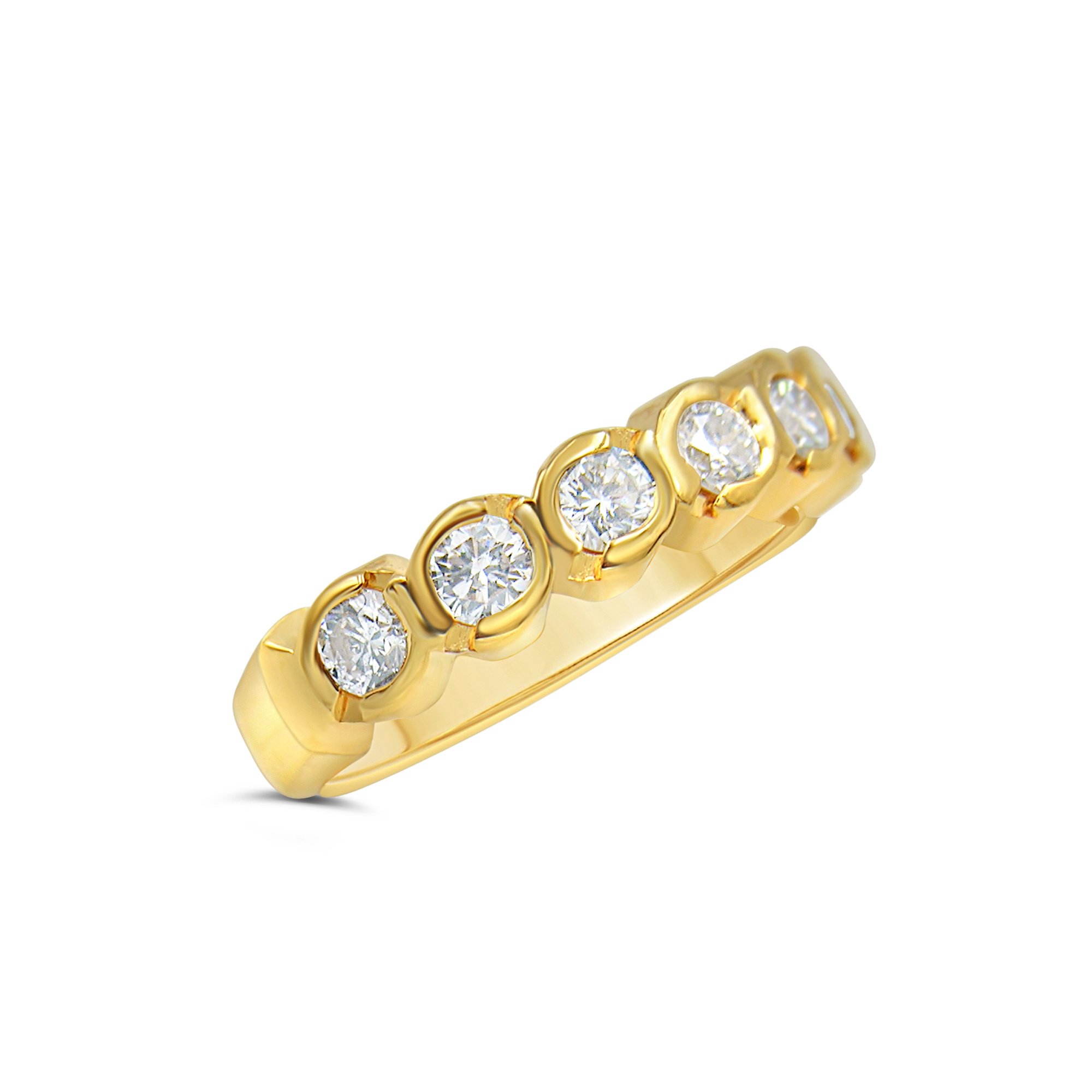 18k geel goud ring met 0.63 ct diamanten