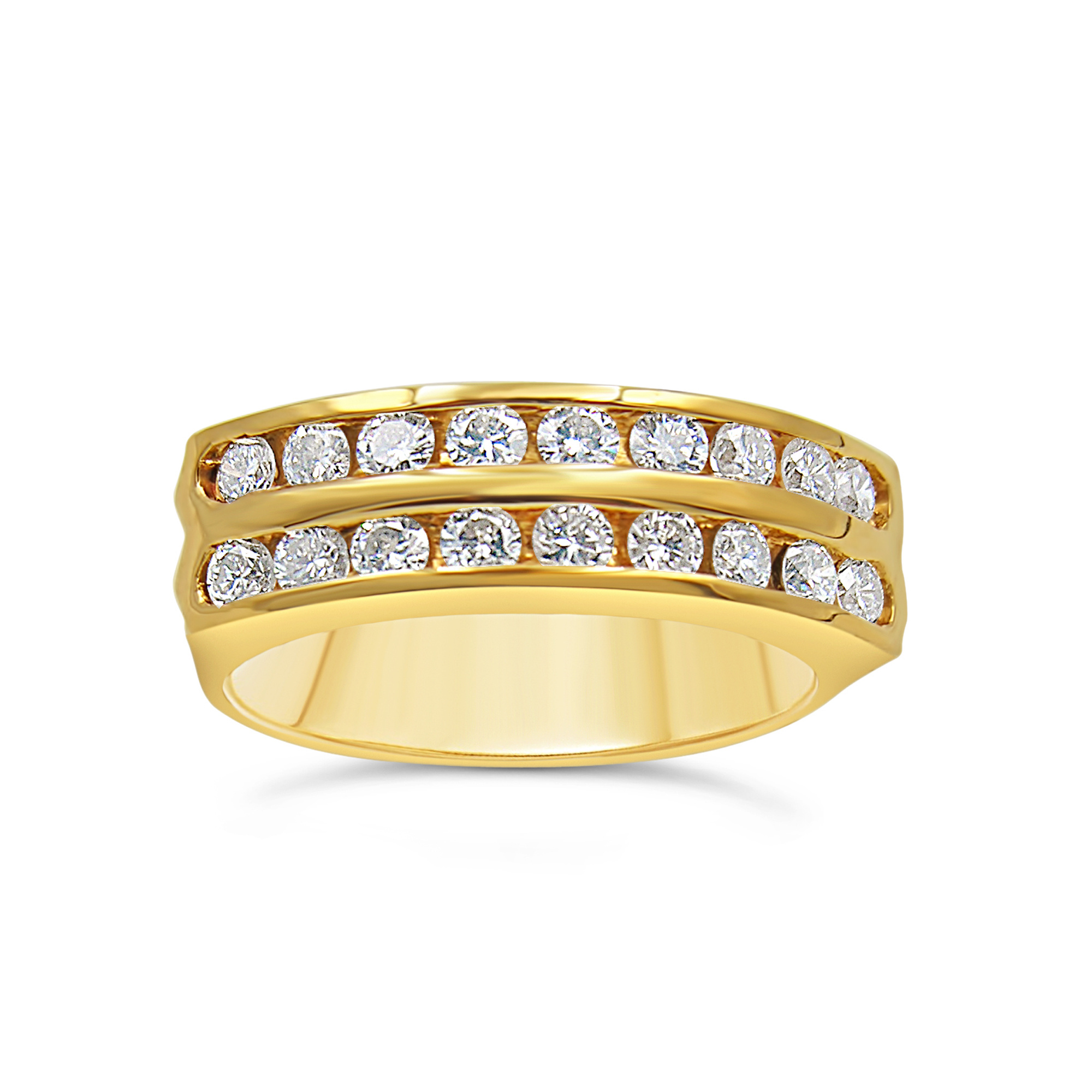 18k geel goud ring met 0.70 ct diamanten