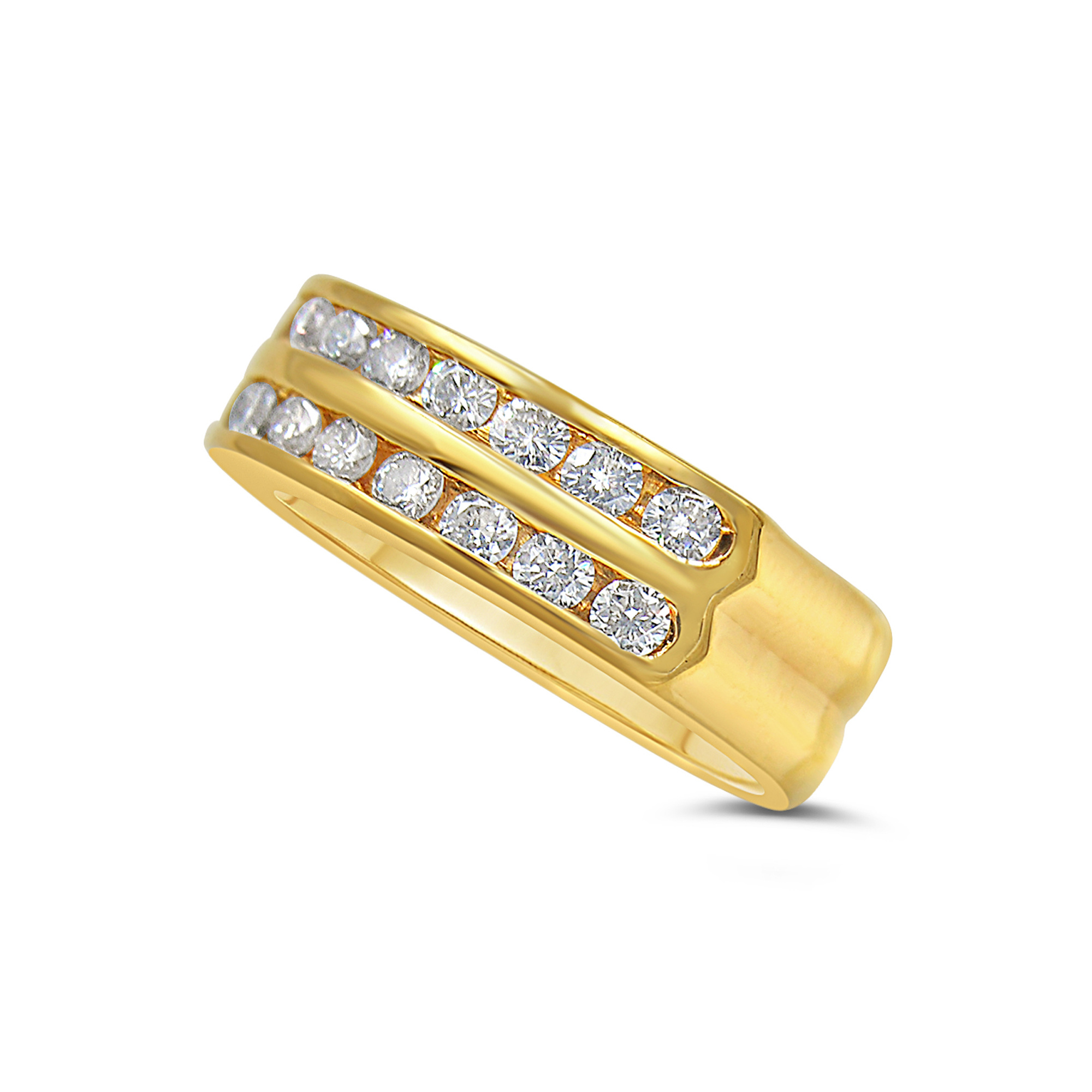 18k yellow gold ring with 0.70 ct diamonds