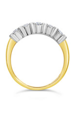 18k yellow & white gold ring with 0.60 ct diamonds