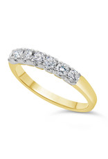 18k yellow & white gold ring with 0.60 ct diamonds