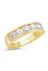 18k yellow gold ring with 1.29 ct diamonds