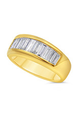 18k yellow gold ring with 1.38 ct diamonds