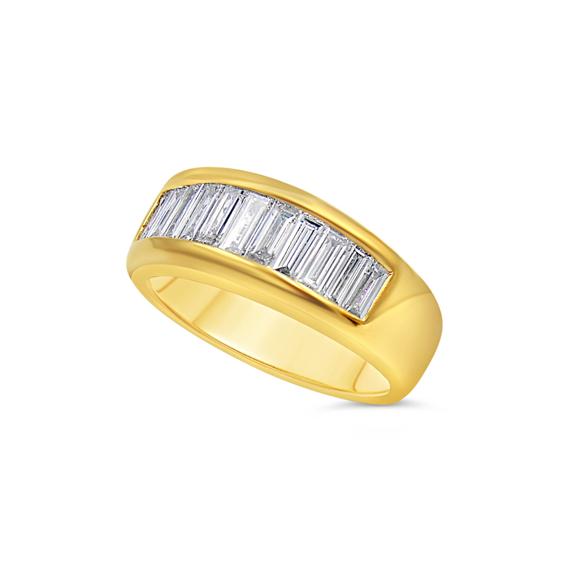 18k yellow gold ring with 1.38 ct diamonds