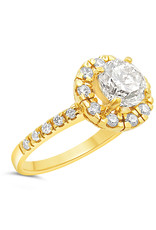 18kt geel goud verlovingsring met 1.99 ct diamanten