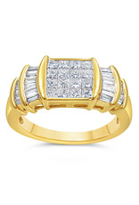 14kt yellow gold engagement ring with 1.51 ct diamonds