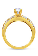 18kt geel goud verlovingsring met 1.14 ct diamanten