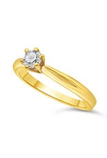 18kt yellow gold engagement ring with 0.33 ct diamond