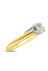 18kt yellow gold engagement ring with 0.20 ct diamond