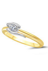 18kt geel goud verlovingsring met 0.20 ct diamant