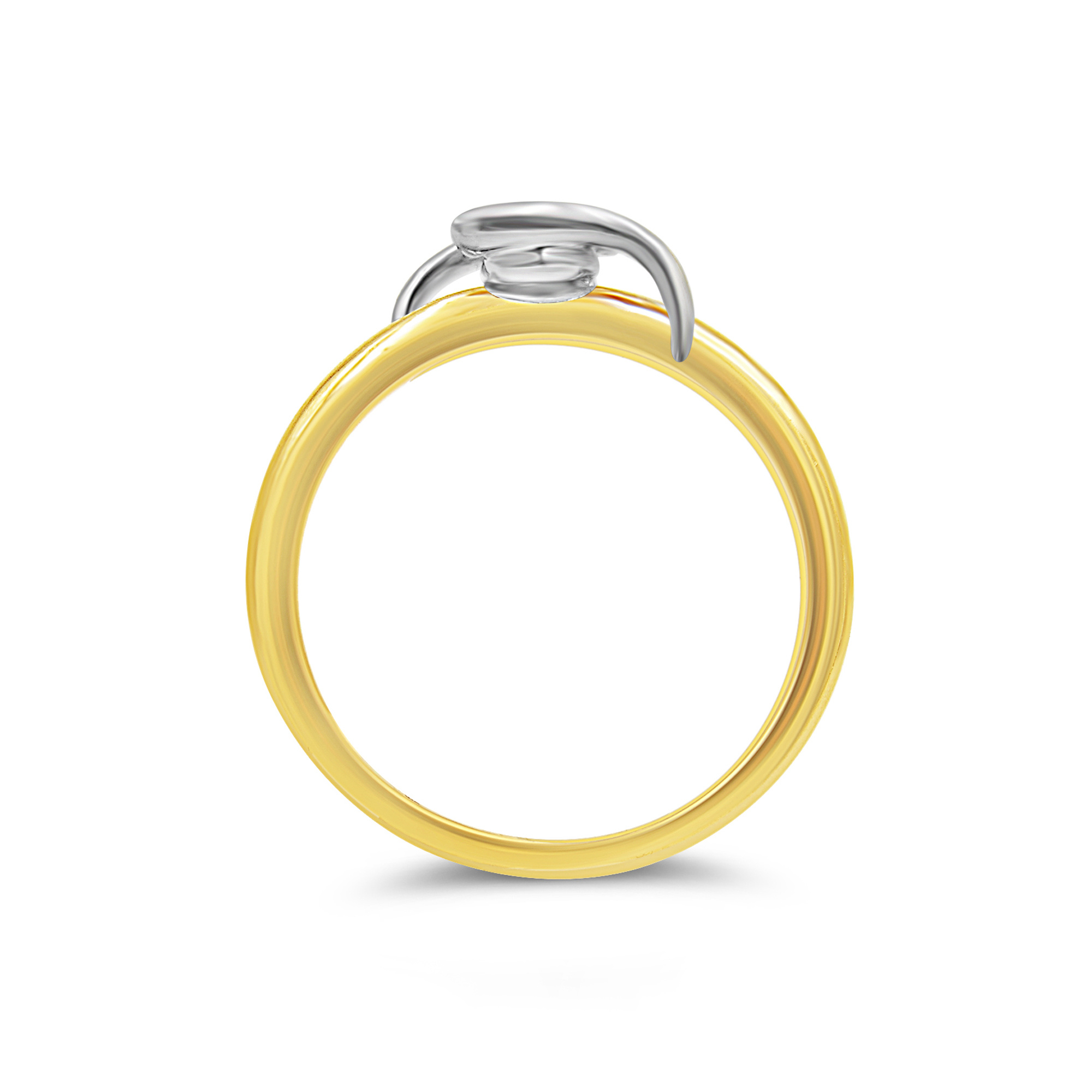 18kt yellow gold engagement ring with 0.20 ct diamond