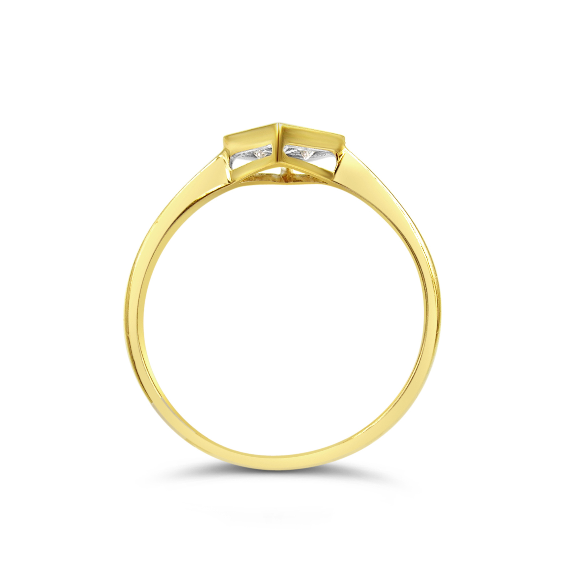 18kt yellow gold engagement ring with 0.21 ct diamond