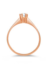 18kt rose gold engagement ring with 0.22 ct diamond