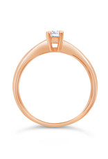 18kt roze goud verlovingsring met 0.31 ct diamant