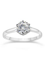 18kt white gold engagement ring with zirconia