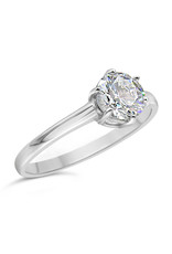 18kt white gold engagement ring with zirconia