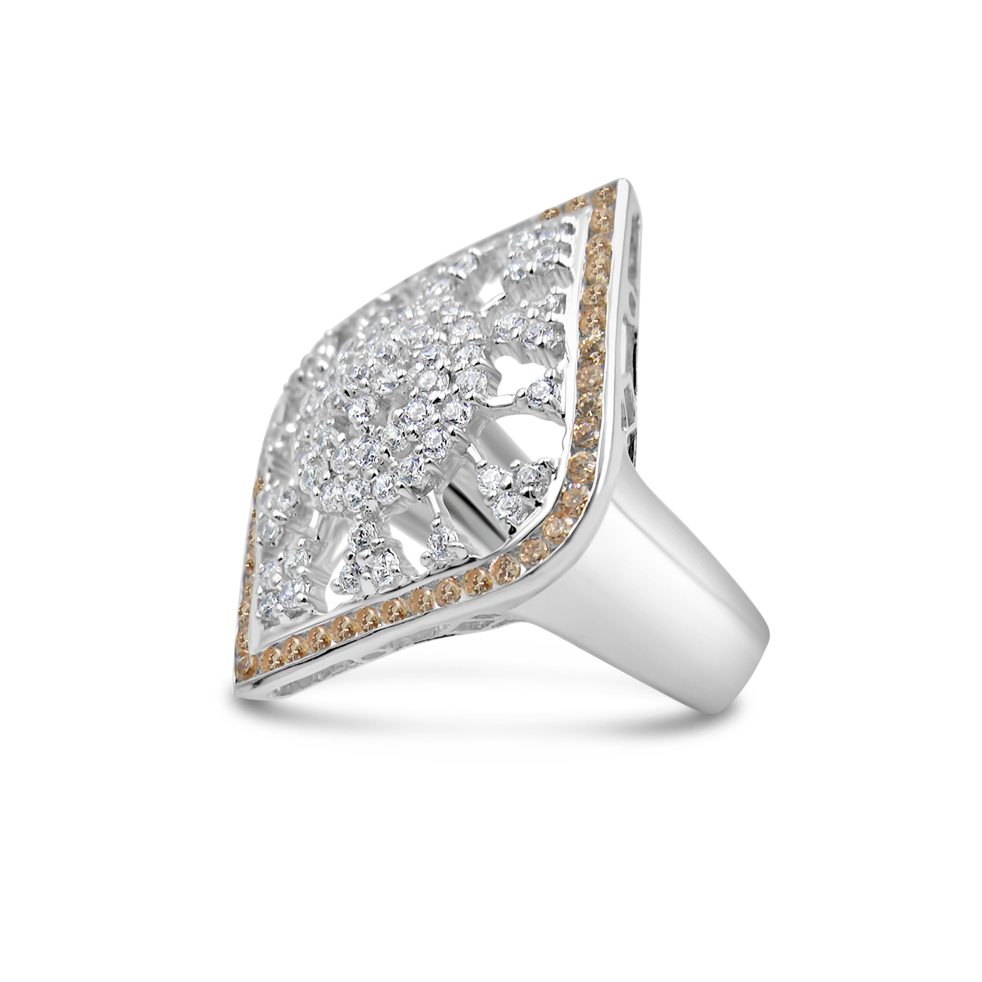 Elini 18kt white gold ring with zirconia