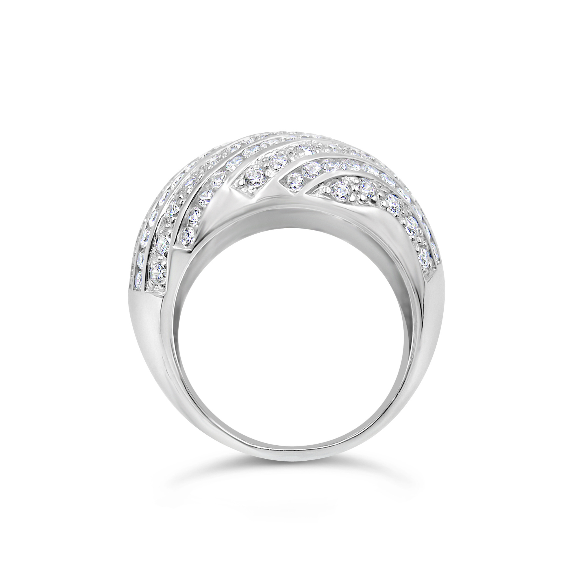 Elini 18kt white gold ring with zirconia