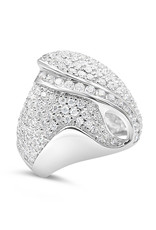 Elini 18kt white gold ring with zirconia