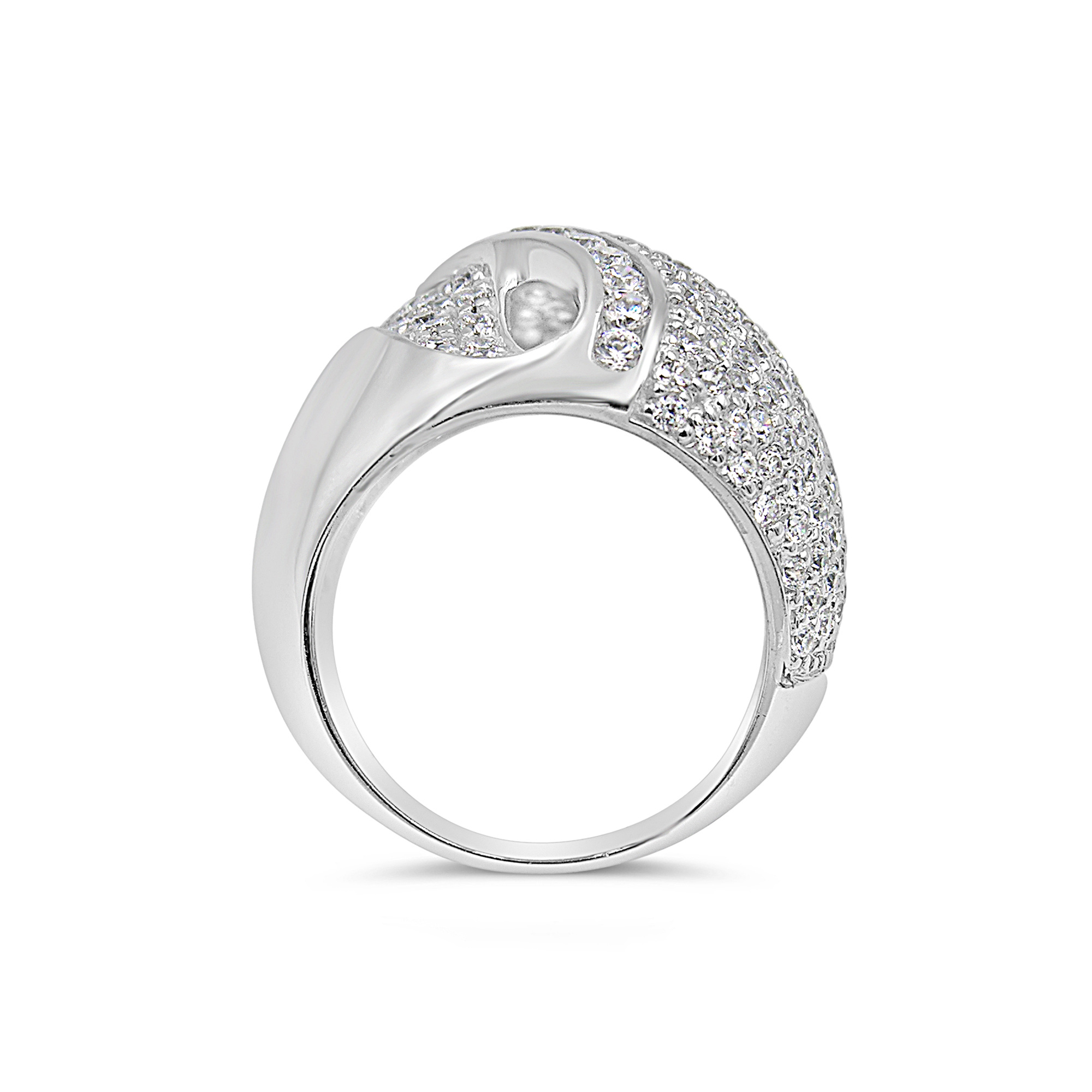 Elini 18kt white gold ring with zirconia