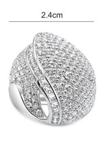 Elini 18kt white gold ring with zirconia