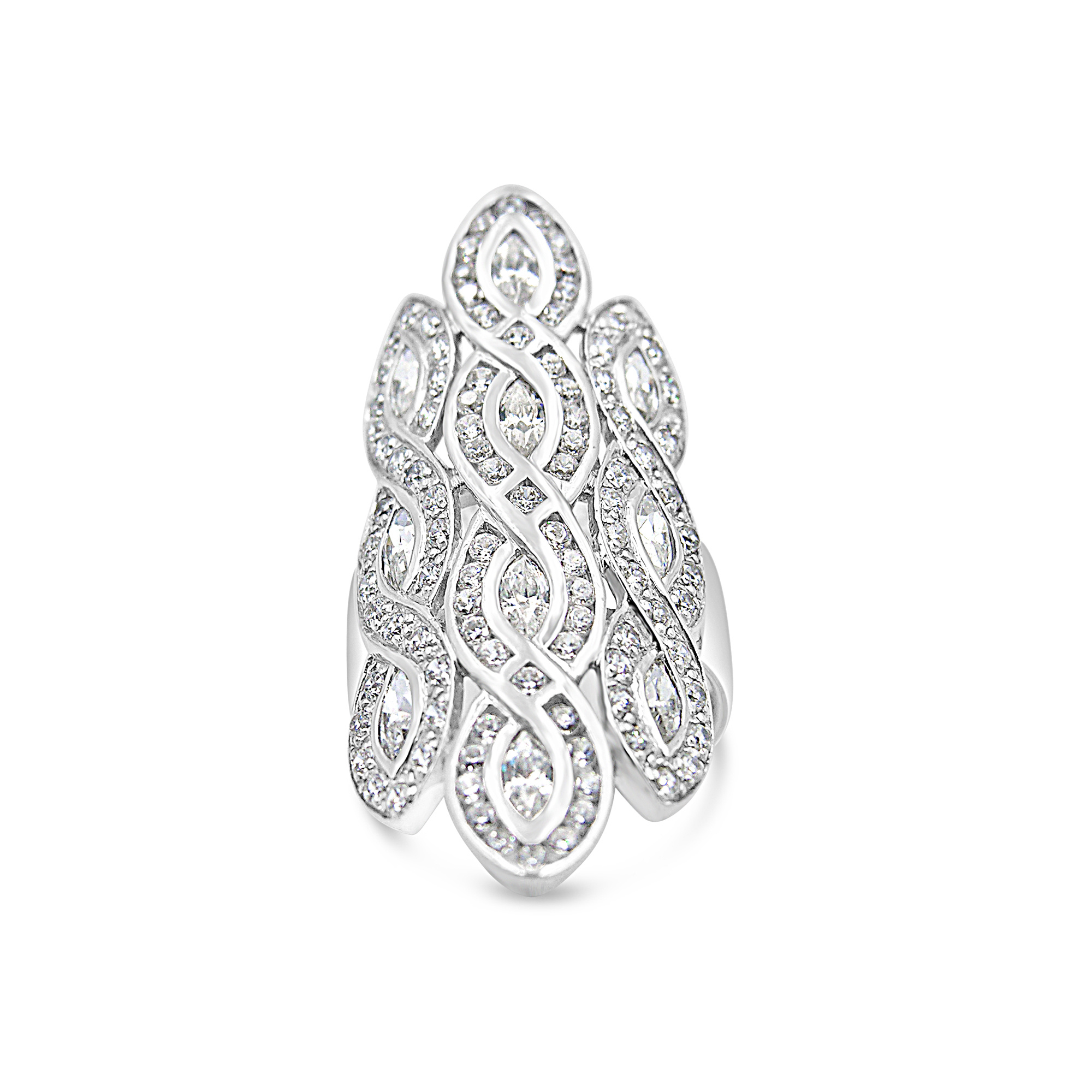 Elini 18kt white gold ring with zirconia