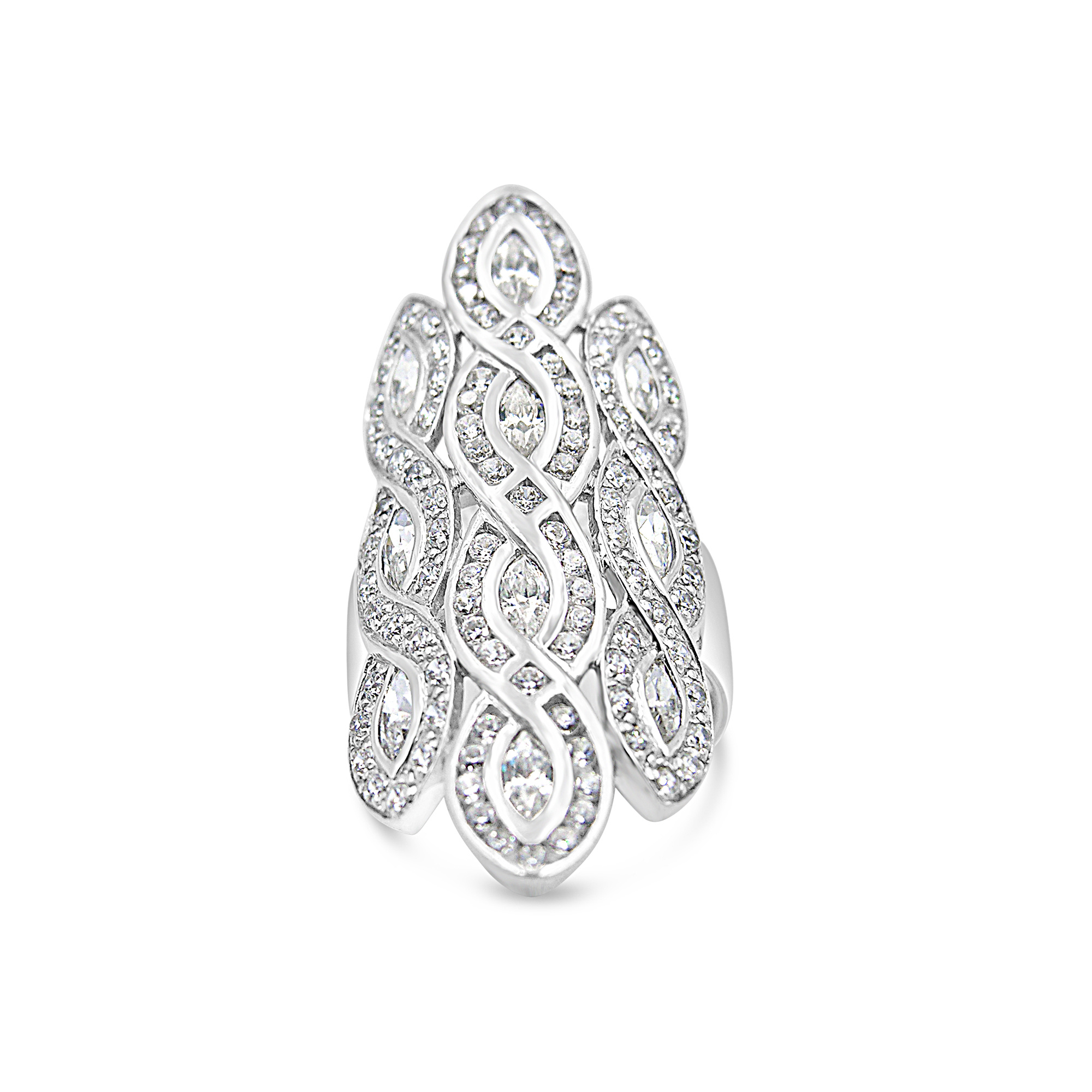 Valentino ring in 18 kt white gold with pavé diamonds - Artlinea S.r.l.