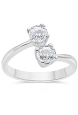 18kt white gold engagement ring with zirconia