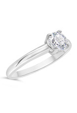 18kt white gold engagement ring with zirconia