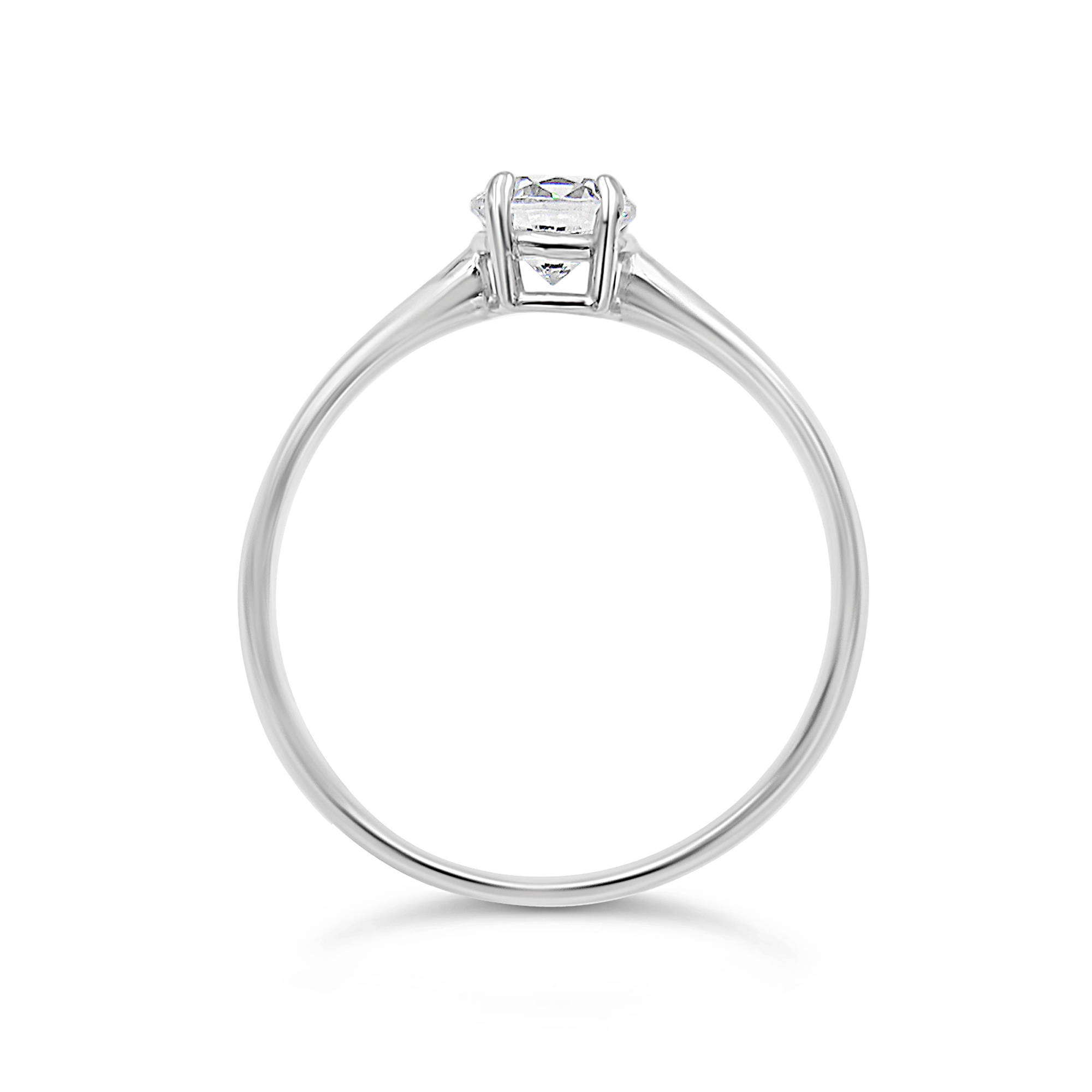 18kt white gold engagement ring with zirconia