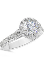 18kt white gold engagement ring with zirconia