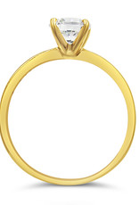 18kt yellow gold engagement ring with zirconia