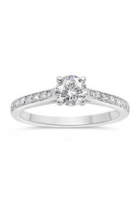 18kt white gold engagement ring with zirconia