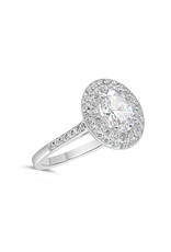 18kt white gold engagement ring with zirconia