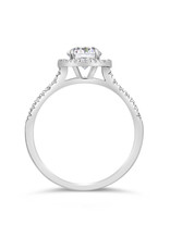 18kt white gold engagement ring with zirconia