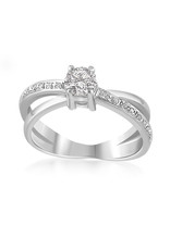 18k wit goud verlovingsring met 0.71 ct diamanten