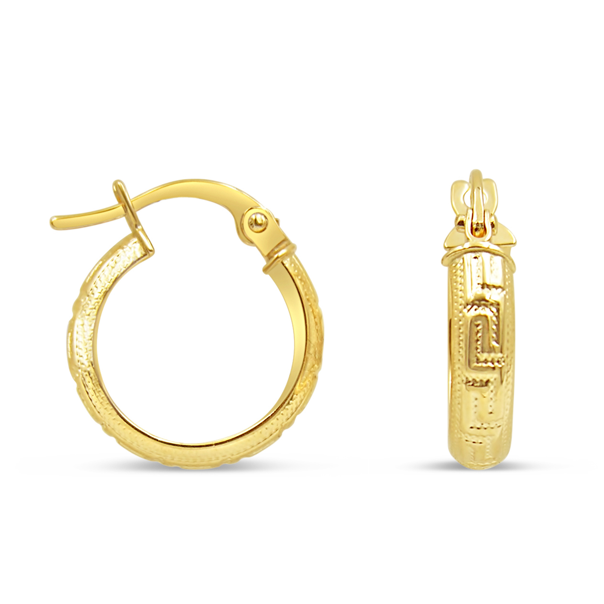 18 karat yellow gold hoops earrings