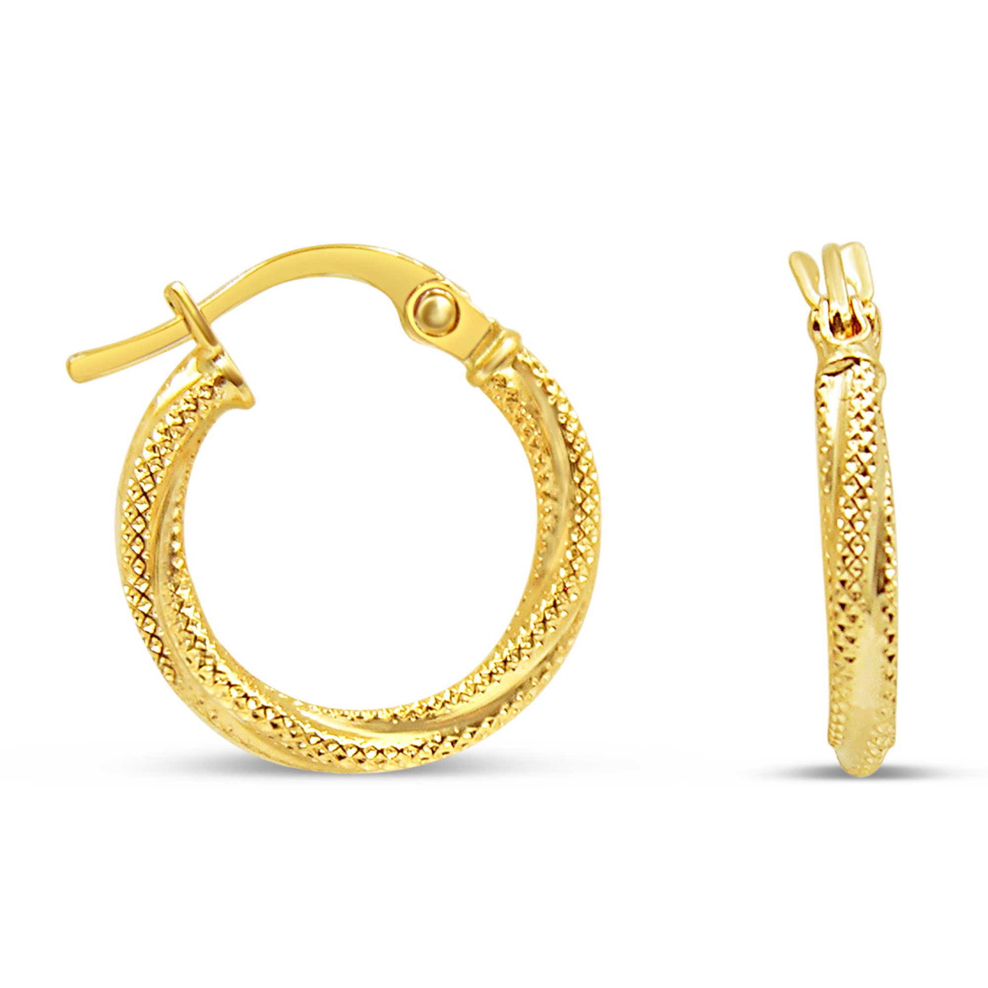 18 karat yellow gold hoops earrings