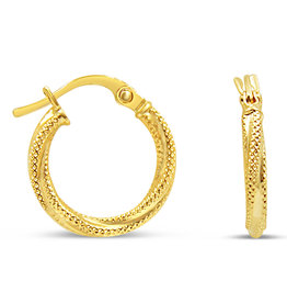 18 karat yellow gold hoops earrings