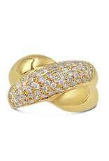 18k geel goud ring met 1,10 ct diamanten