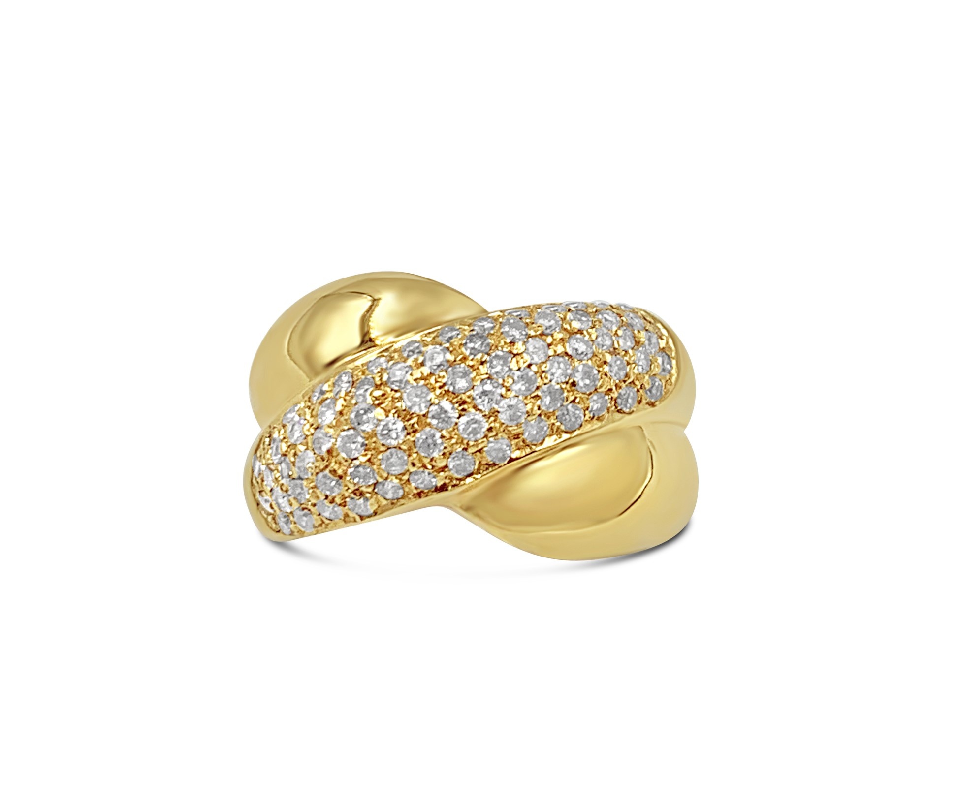 18k geel goud ring met 1,10 ct diamanten