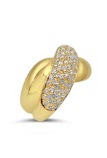 18k geel goud ring met 1,10 ct diamanten